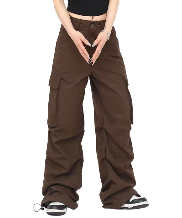 BAKYARDER Wrinkled Utility Pants with Large Pockets