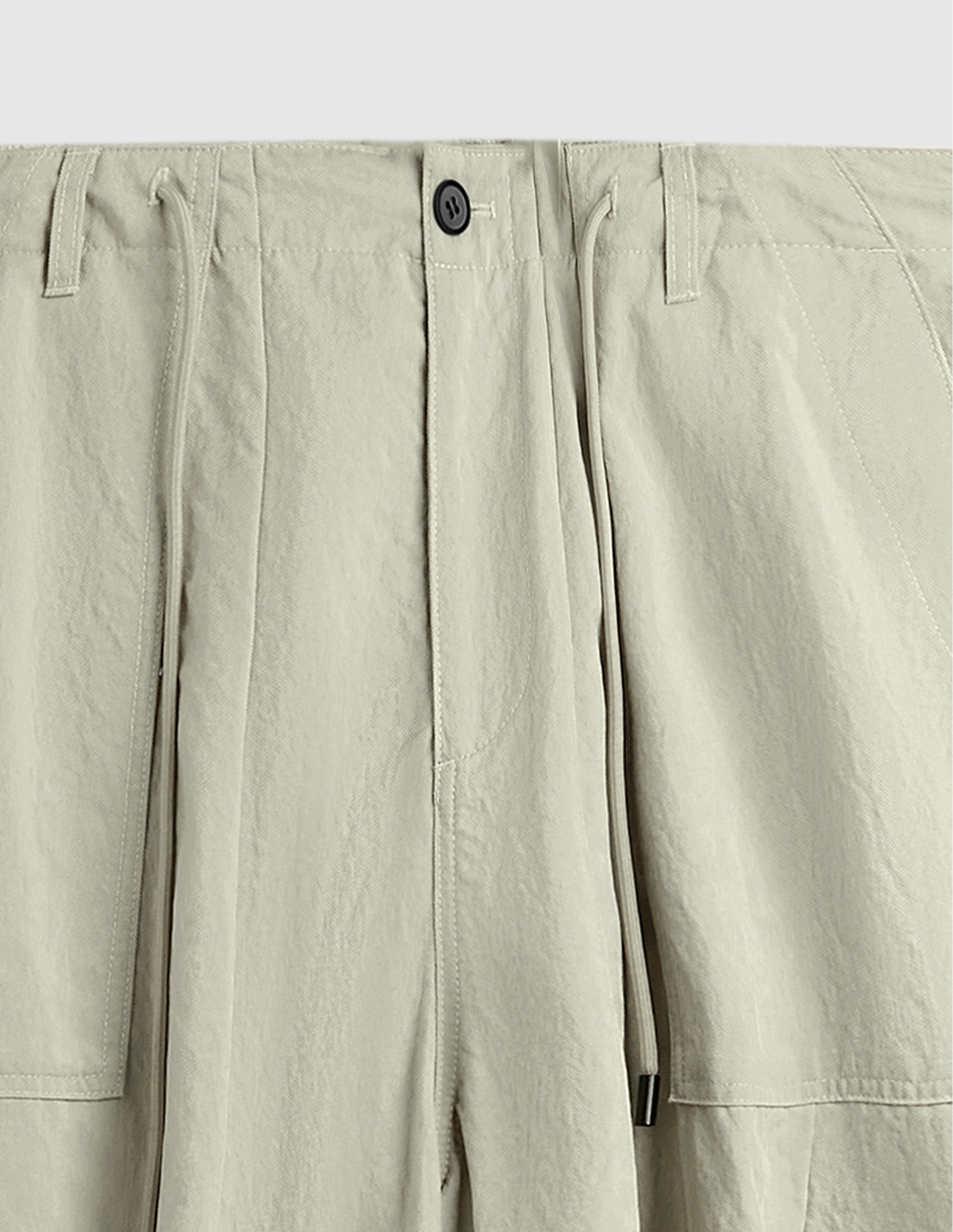 BAKYARDER Wrinkled Washed Wide-Leg Pants