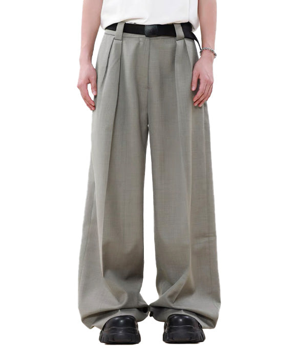 BAKYARDER Vintage Pleated Minimalist Casual Pants