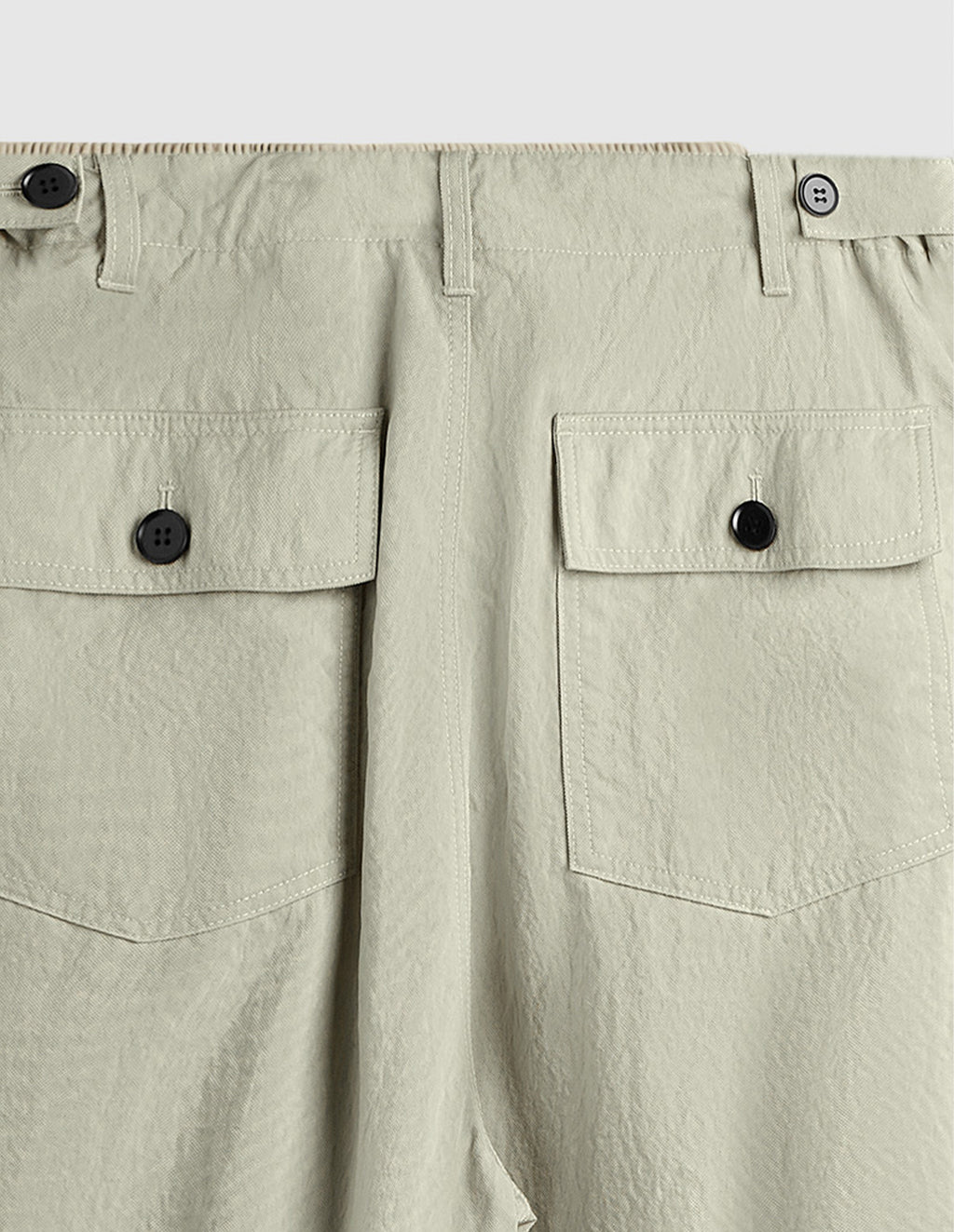 BAKYARDER Wrinkled Washed Wide-Leg Pants