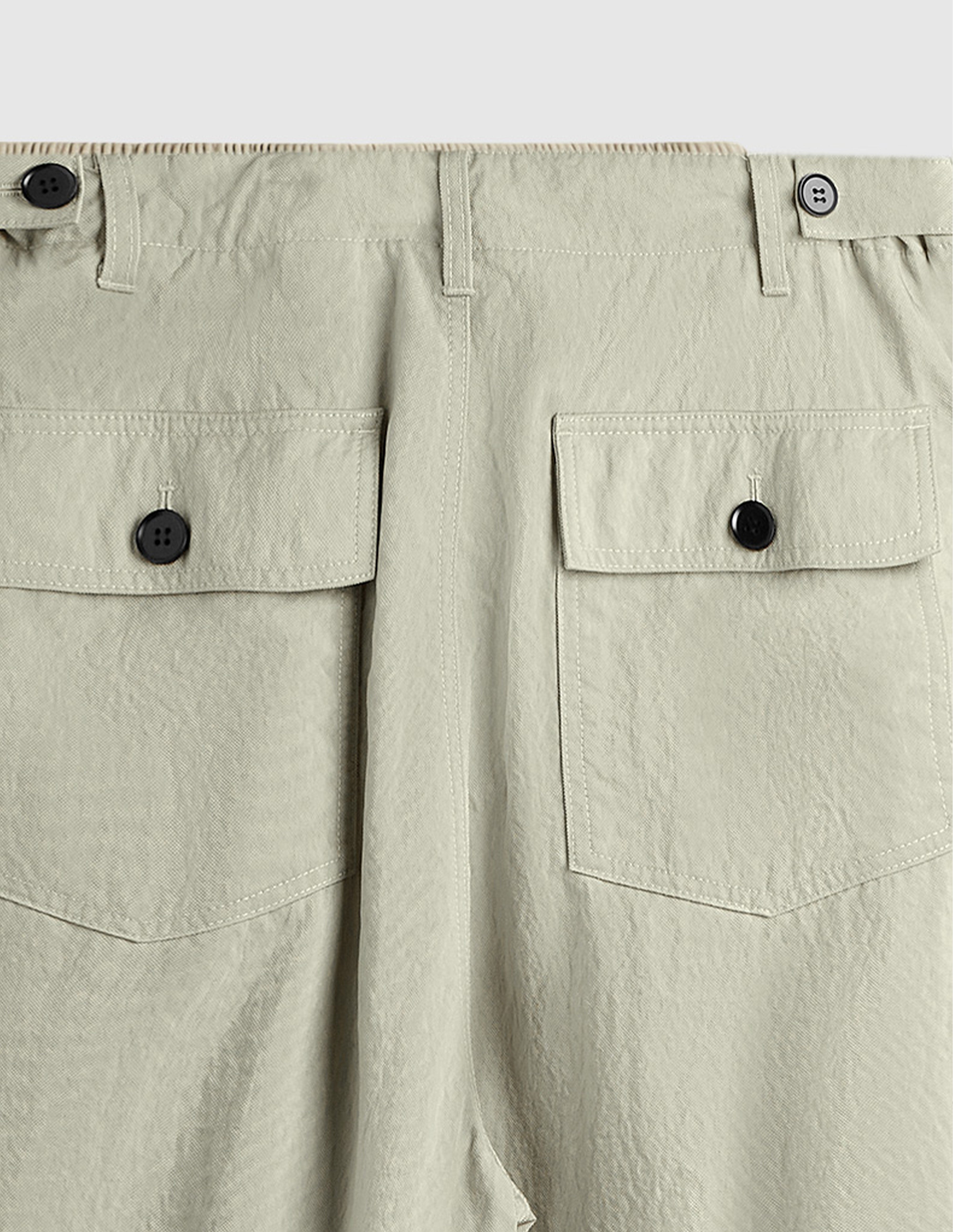 BAKYARDER Wrinkled Washed Wide-Leg Pants