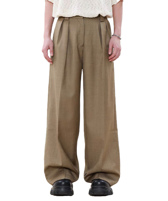 BAKYARDER Vintage Pleated Minimalist Casual Pants