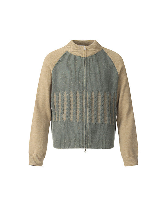 BAKYARDER Vintage Color Block Patchwork Cardigan Sweater