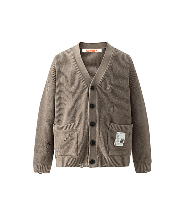 BAKYARDER Vintage Ripped Casual Sweater