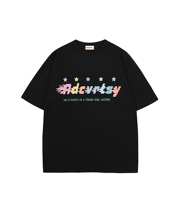 BAKYARDER Graffiti Star Print T-Shirt