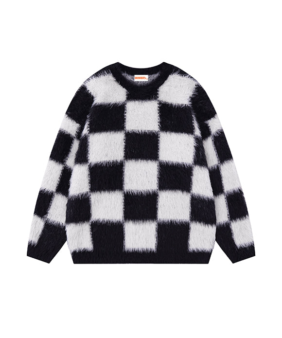 BAKYARDER Wind Checkerboard Sweater