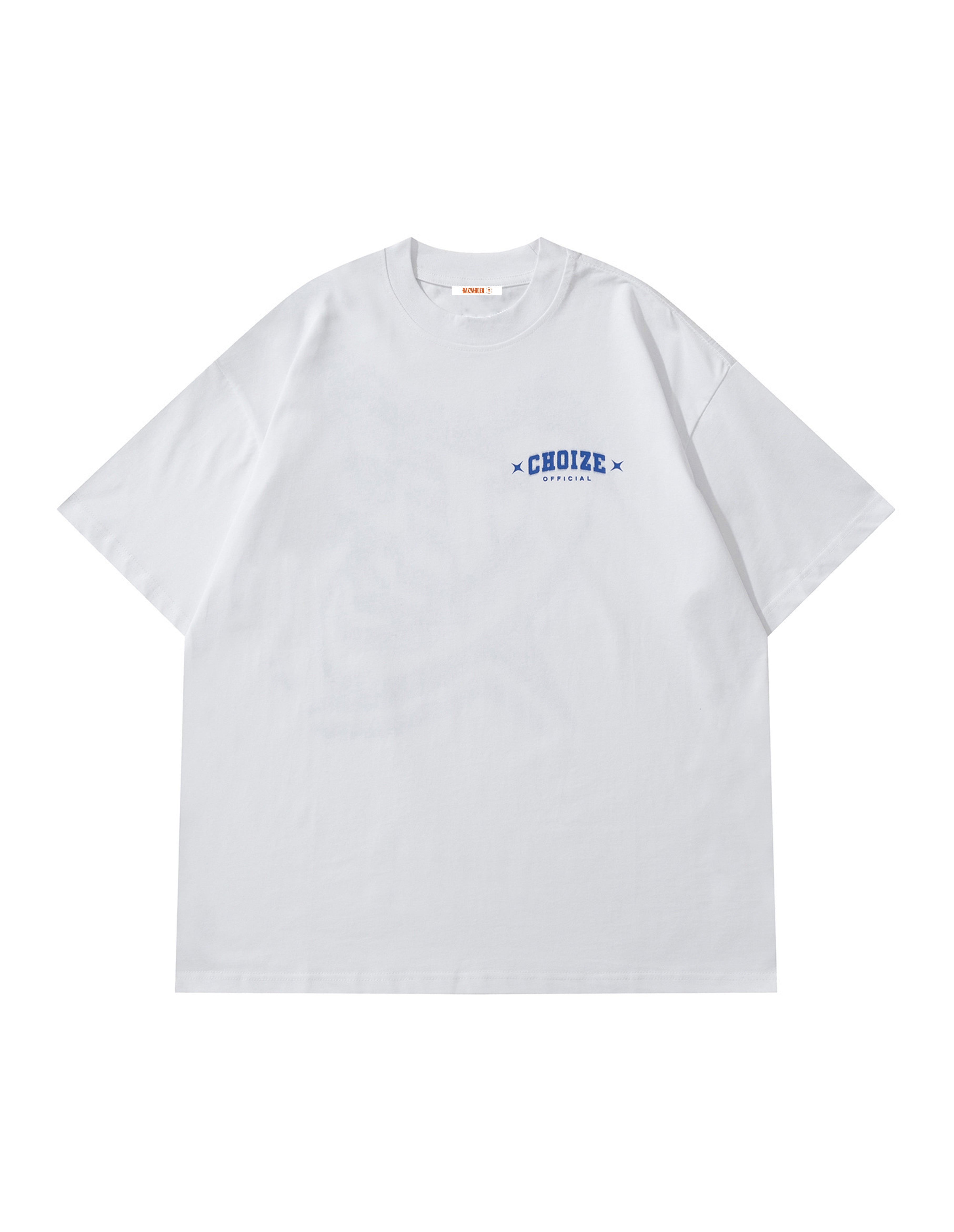 BAKYARDER Vintage Letter Print Crew Neck T-Shirt