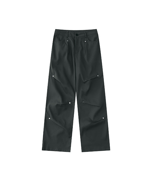 BAKYARDER Wide-Leg Straight-Cut Utility Pants