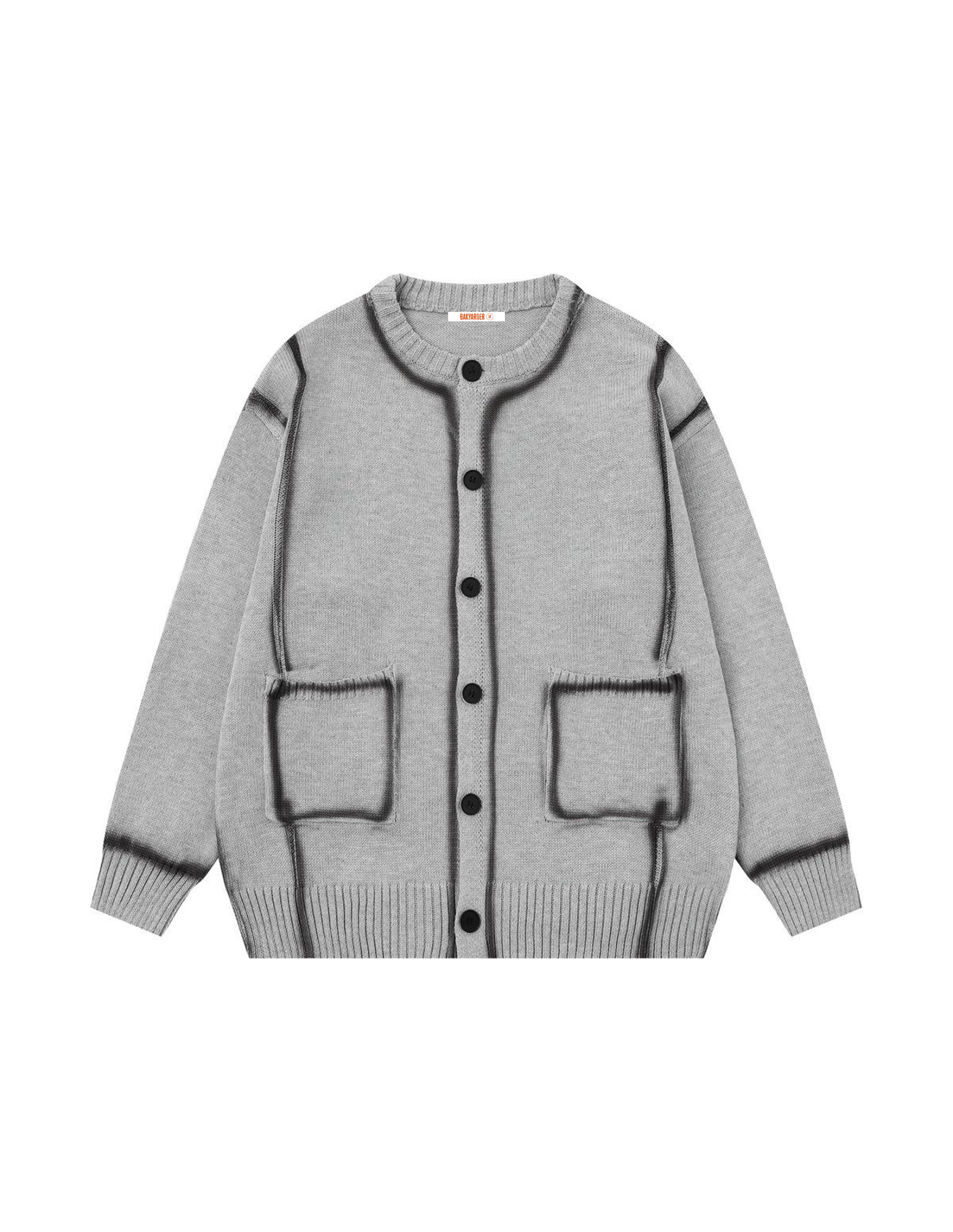 BAKYARDER Vintage Trimmed Cardigan Sweater