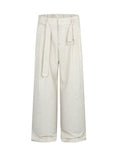 BAKYARDER  straight-leg casual trousers with a belt.