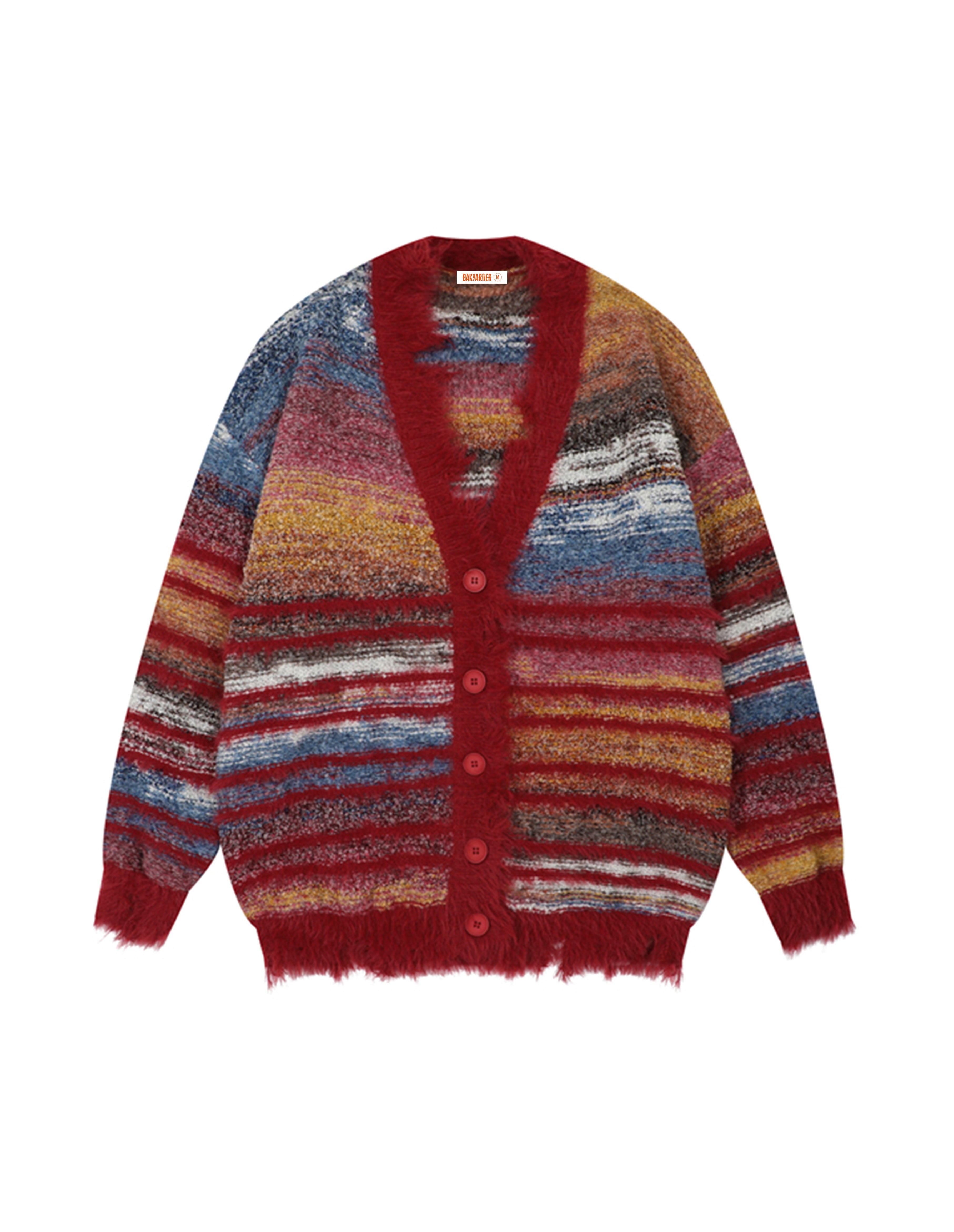 BAKYARDER Vintage Color Block Cardigan