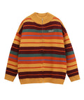BAKYARDER Retro Colorful Striped Cardigan Sweater