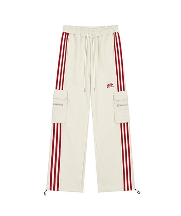 BAKYARDER  Vintage Multi-Pocket Striped Pants