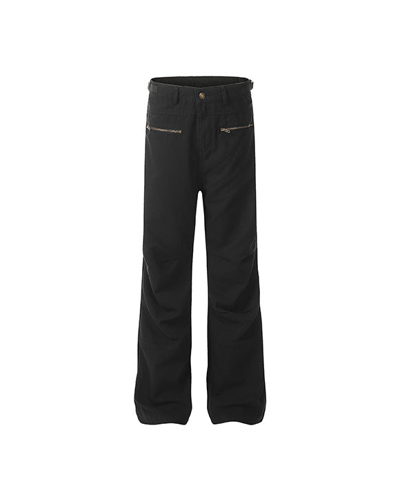 BAKYARDER Zipper Straight-leg Pants