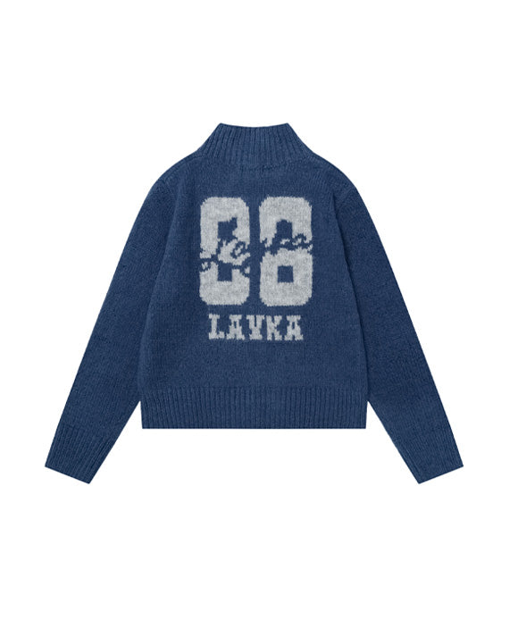 BAKYARDER Vintage Double Zipper Cardigan Sweater