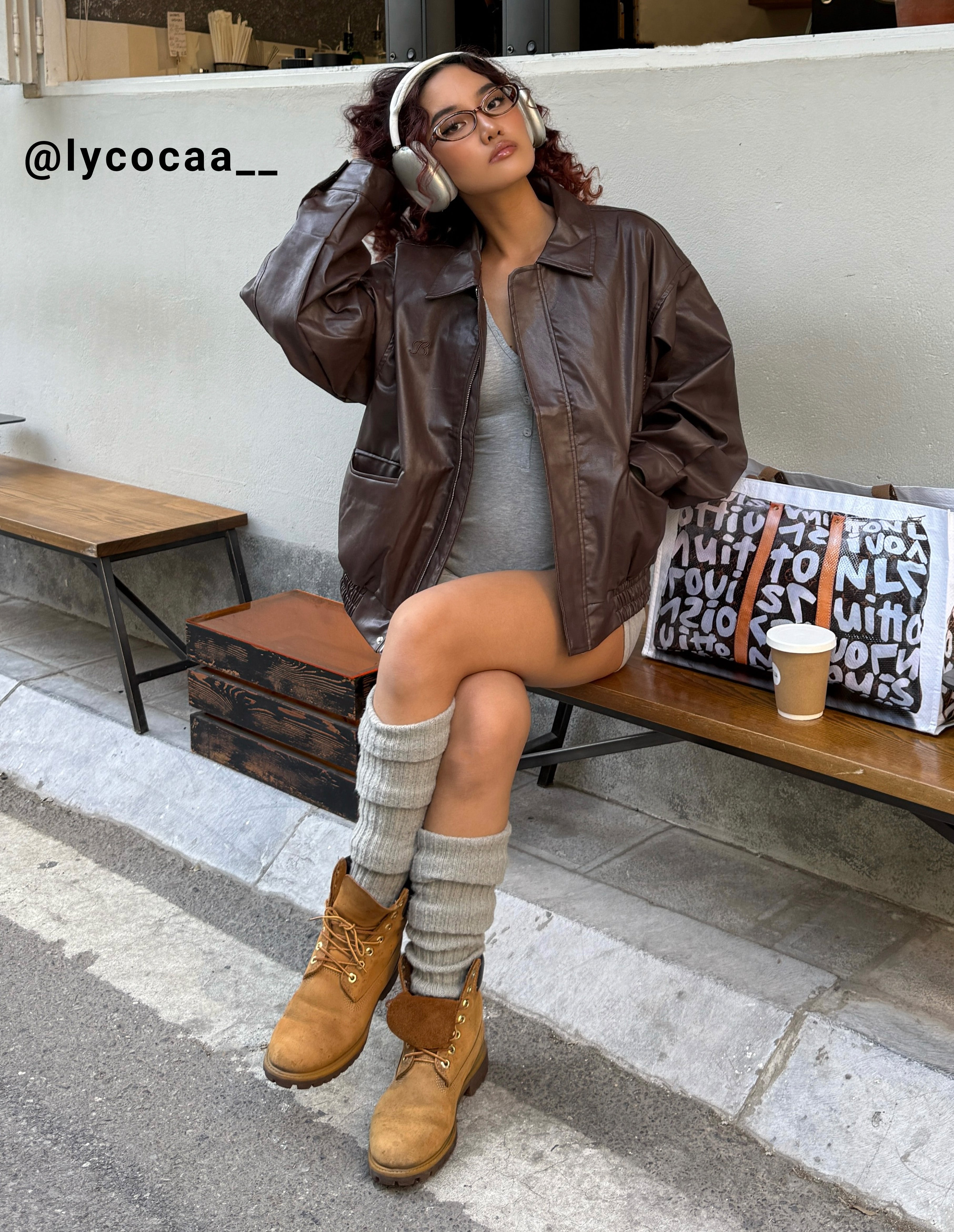 BAKYARDER Vintage PU Leather Jacket