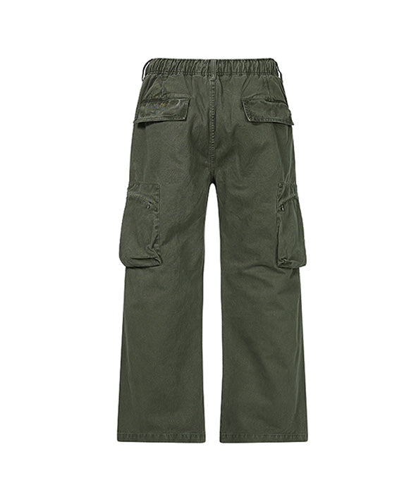 BAKYARDER Vintage Pleated Multi-Pocket Cargo Pants
