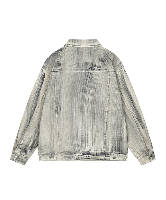 BAKYARDER Vintage Washed Workwear Denim Jacket