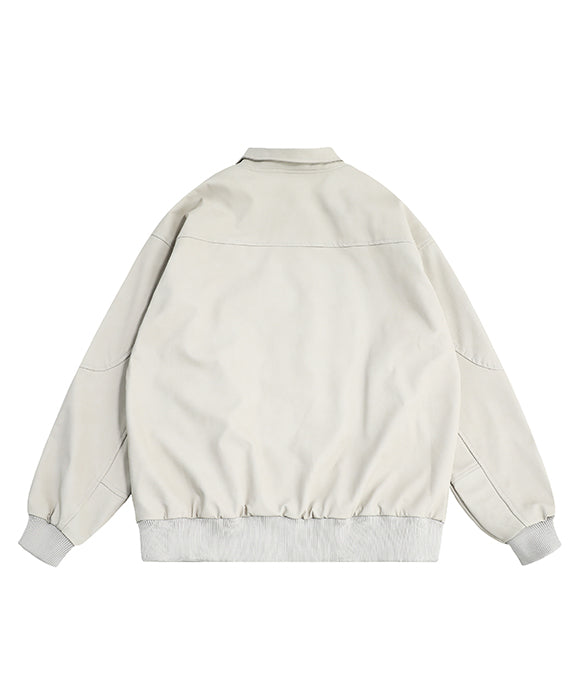 BAKYARDER Vintage Zipped Faux Leather Motorcycle Jacket