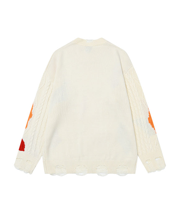 BAKYARDER Vintage Lazy Tie-Dye Sweater