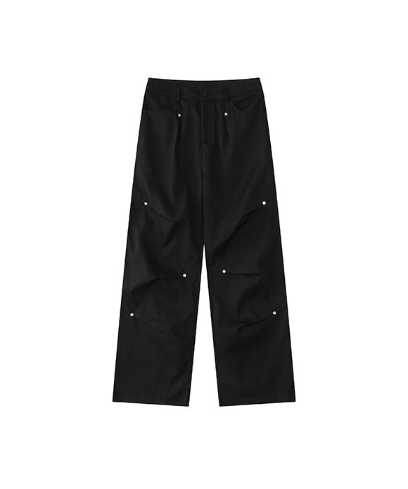 BAKYARDER Wide-Leg Straight-Cut Utility Pants