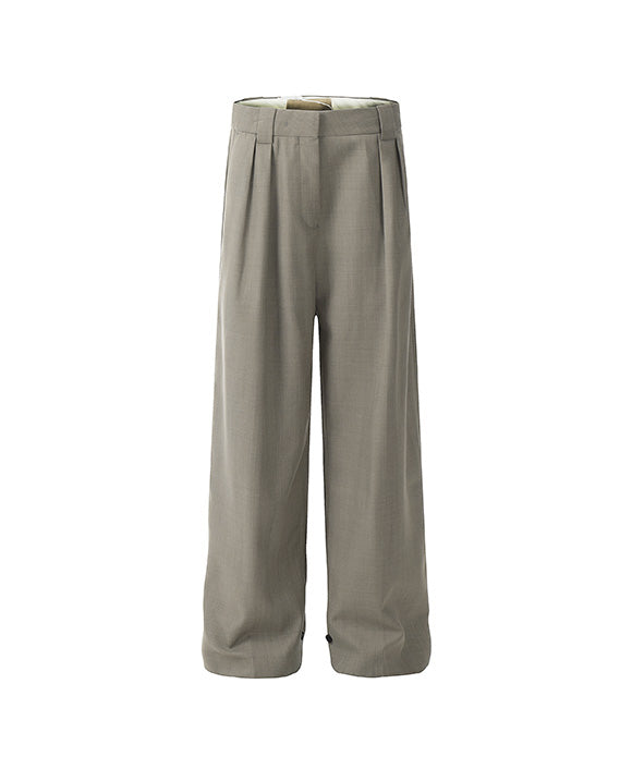 BAKYARDER Vintage Pleated Minimalist Casual Pants