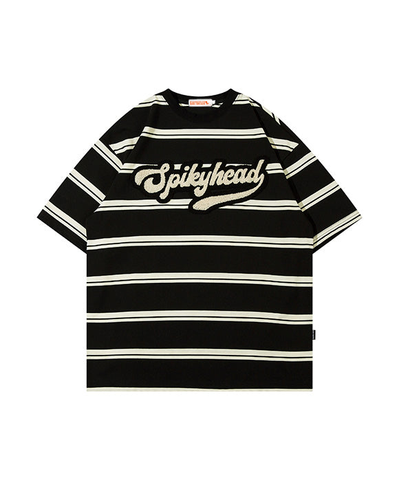 BAKYARDER Letter Striped Short-Sleeve T-Shirt