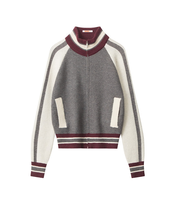 BAKYARDER  Vintage Color-blocked Cardigan Sweater