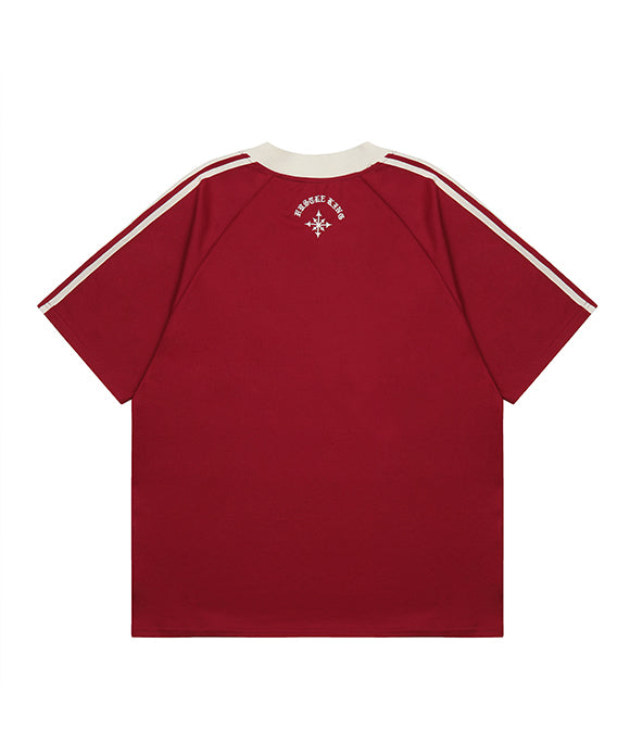 BAKYARDER Color Block Heavyweight Short Sleeve T-shirt