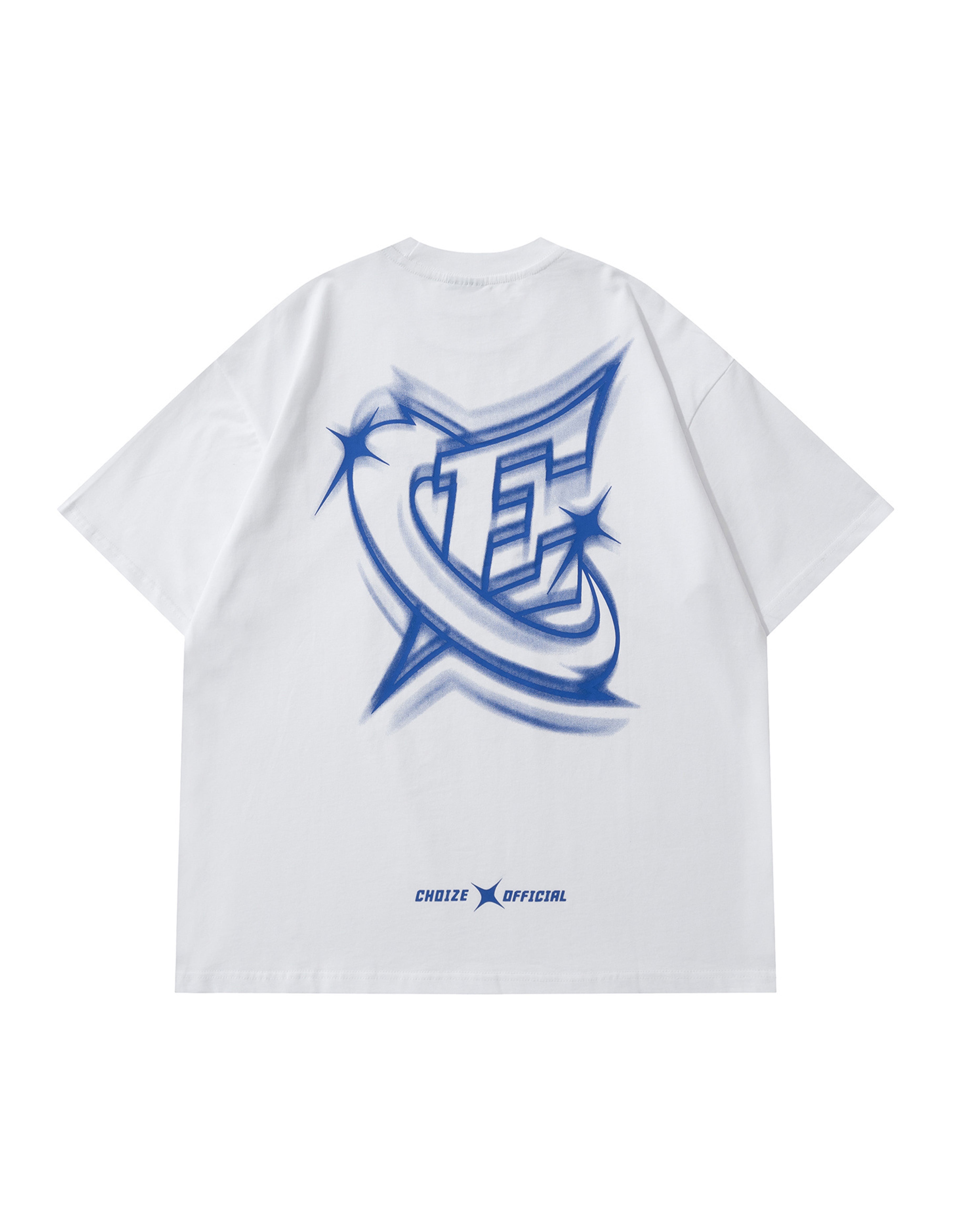 BAKYARDER Vintage Letter Print Crew Neck T-Shirt