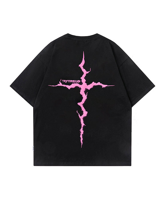 BAKYARDER Lightning Print T-shirt
