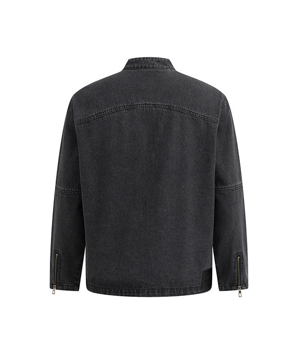 BAKYARDER Vintage Patchwork Distressed Denim Jacket