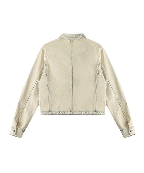 BAKYARDER Vintage Washed Denim Jacket with Shorts