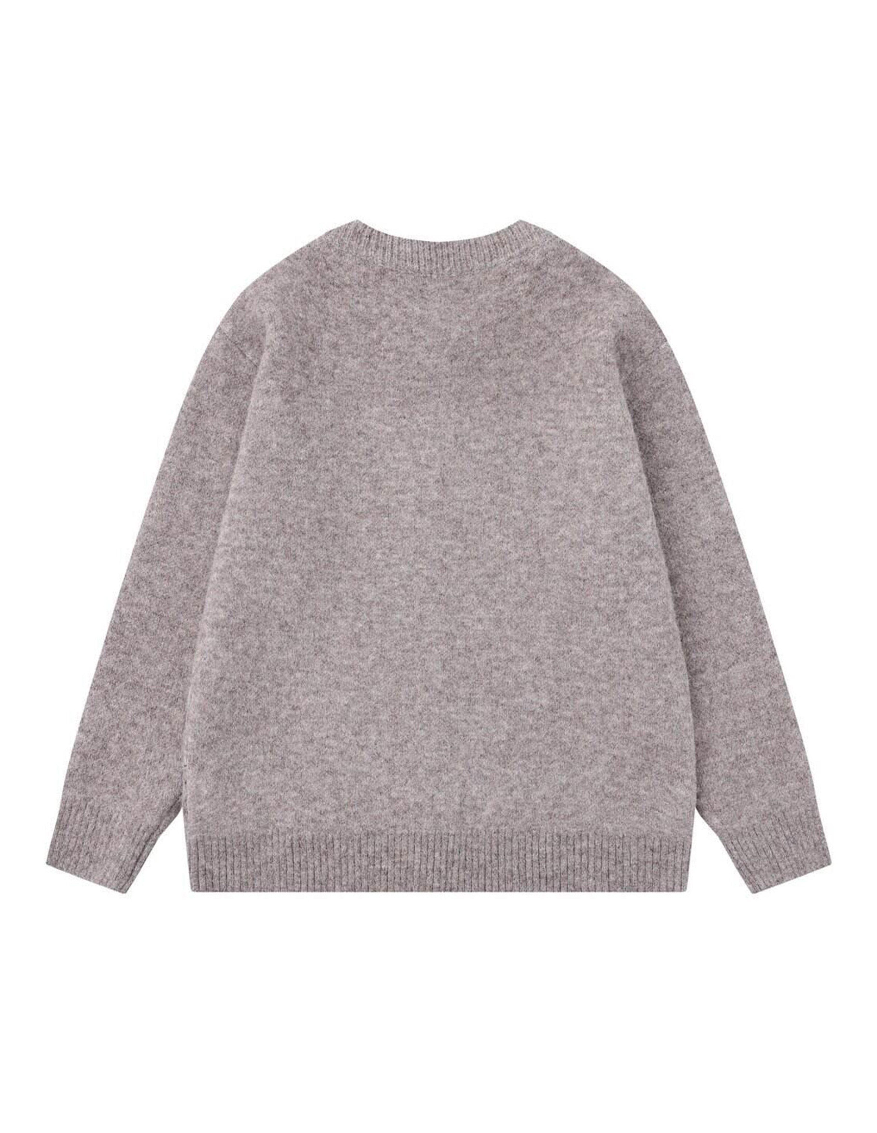 BAKYARDER Vintage Preppy Style Color-Block Argyle Knit Cardigan