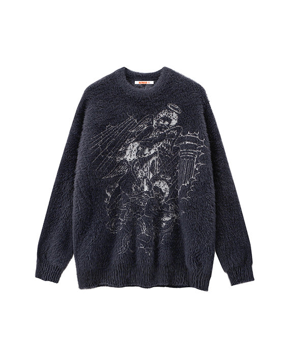 BAKYARDER Vintage Jacquard Crewneck Sweater