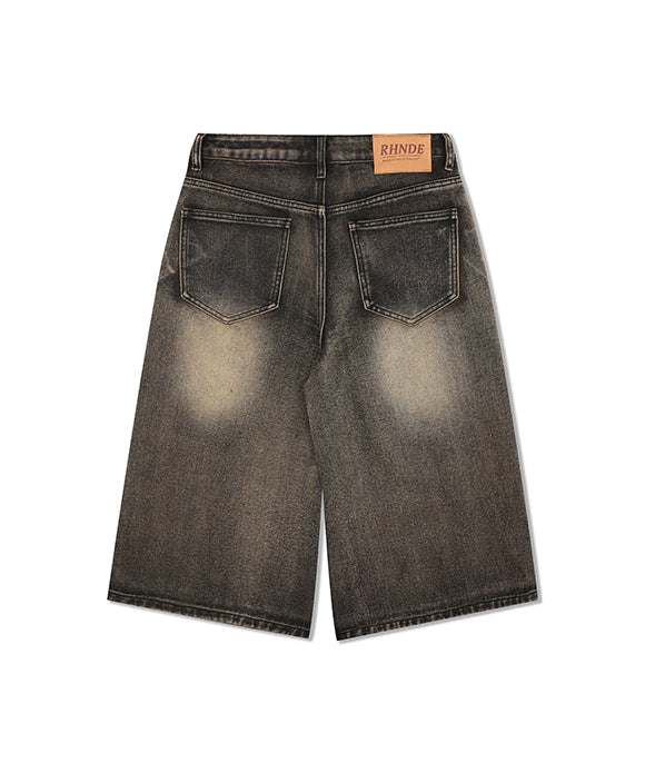 BAKYARDER Vintage Wide-Leg Denim Shorts