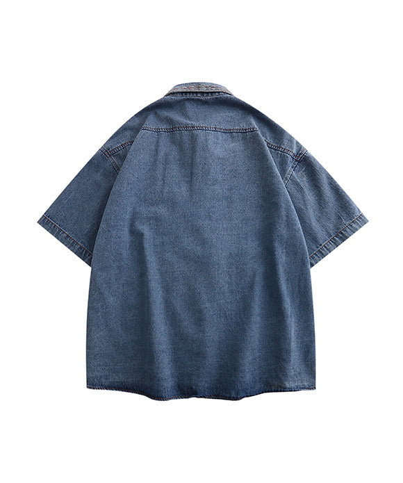 BAKYARDER Denim Short Sleeve T-Shirt