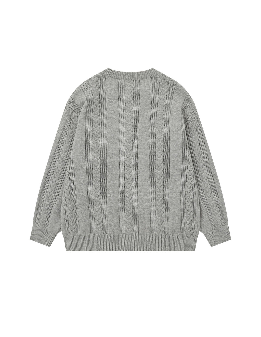 BAKYARDER Vintage Versatile Embroidered Cable Knit Cardigan Sweater