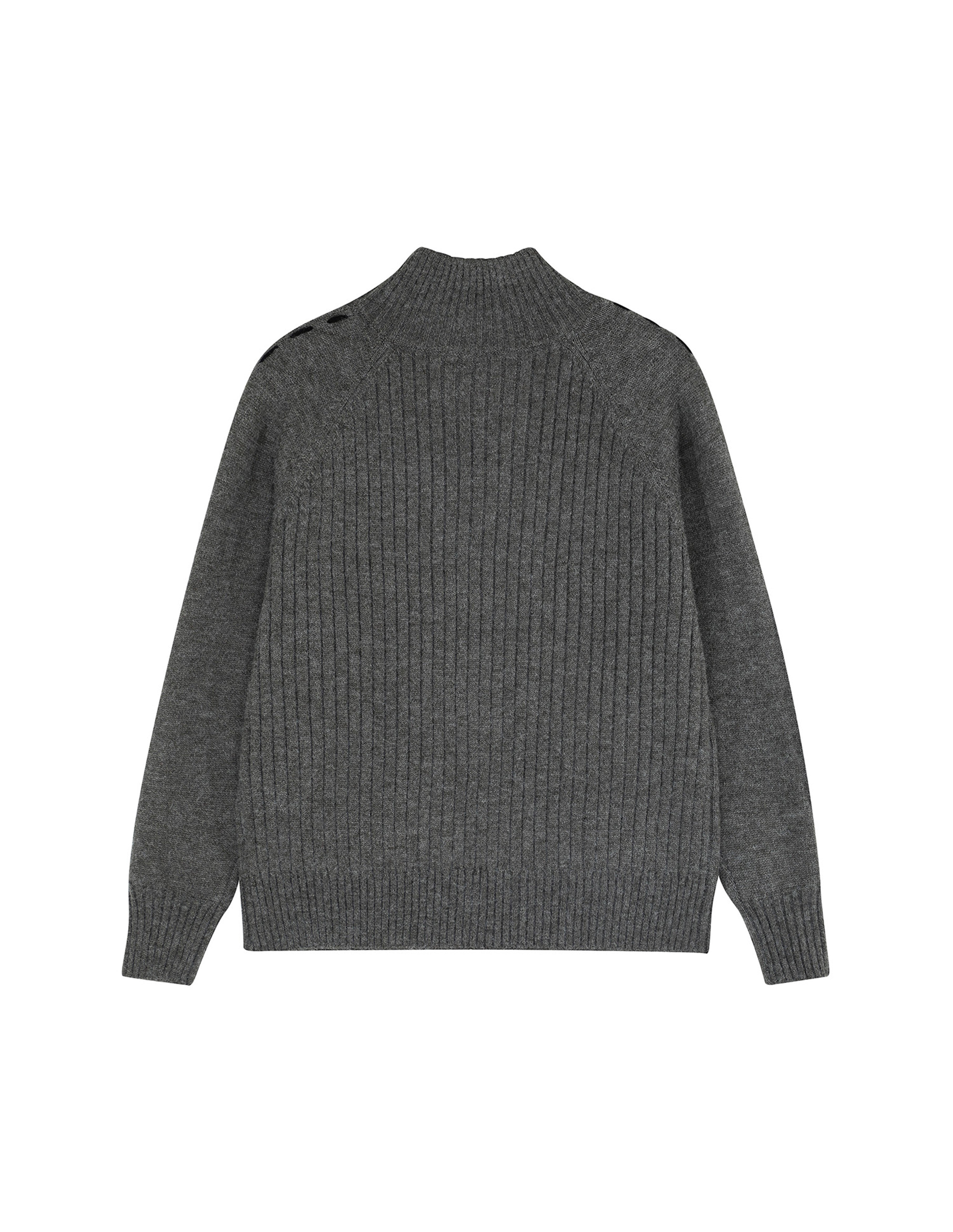 BAKYARDER Vintage Striped Zip-Up Turtleneck Cardigan Sweater