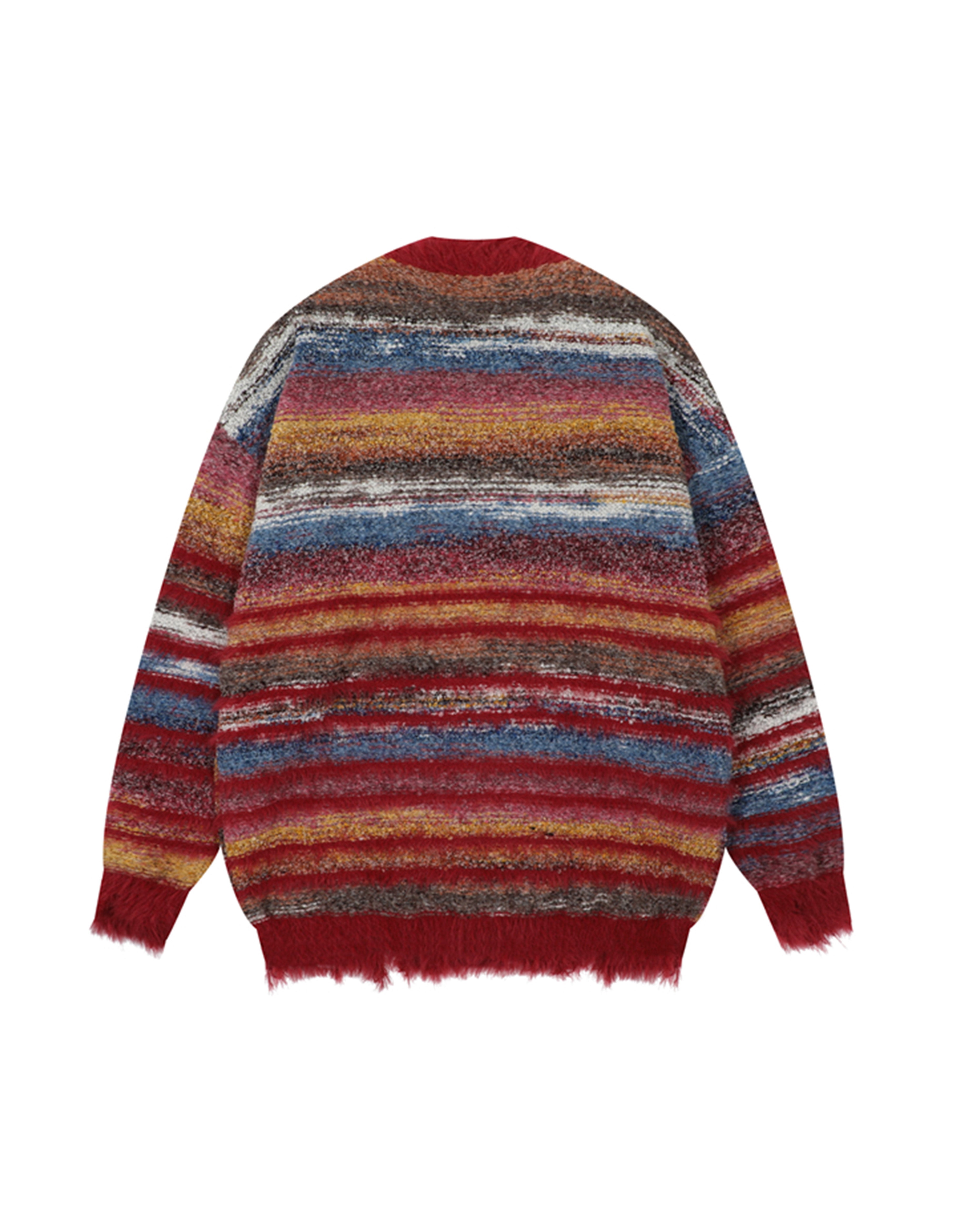 BAKYARDER Vintage Color Block Cardigan