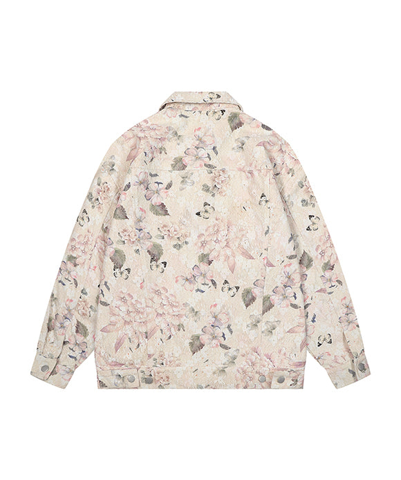 BAKYARDER  Vintage Floral Collared Jacket