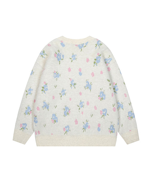 BAKYARDER Vintage Floral Academia Cardigan Sweater