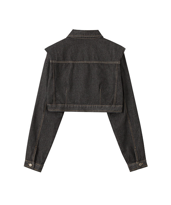 BAKYARDER Women's short denim jacket