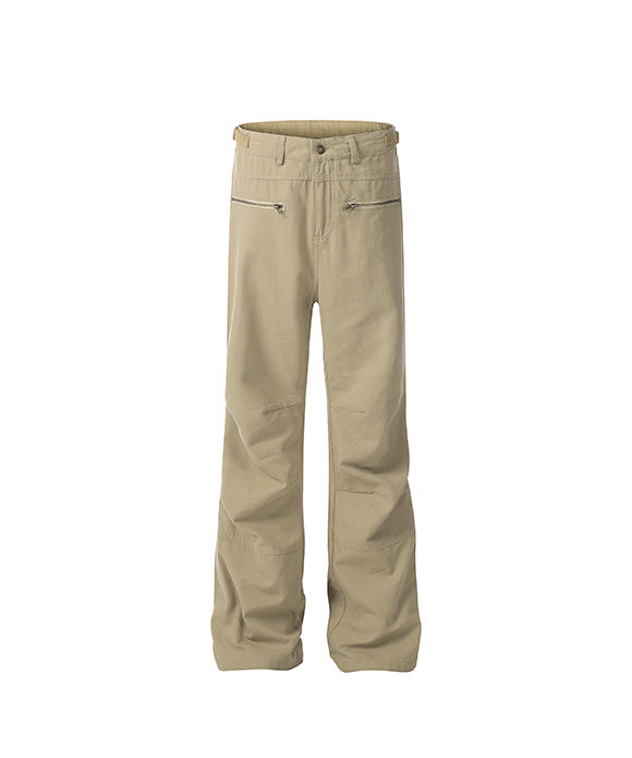 BAKYARDER Zipper Straight-leg Pants