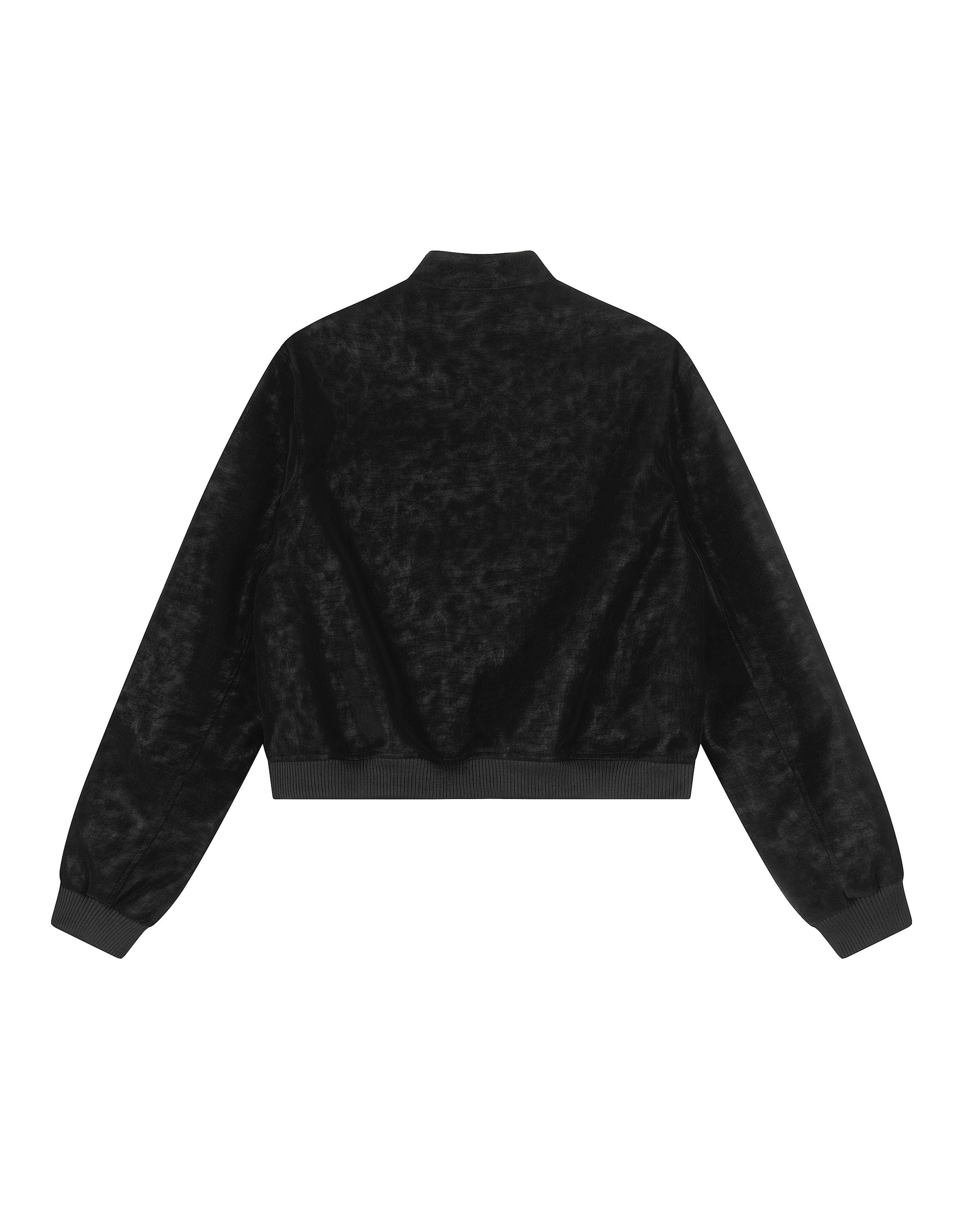 BAKYARDER Women's Vintage Stand-Collar PU Short Leather Jacket