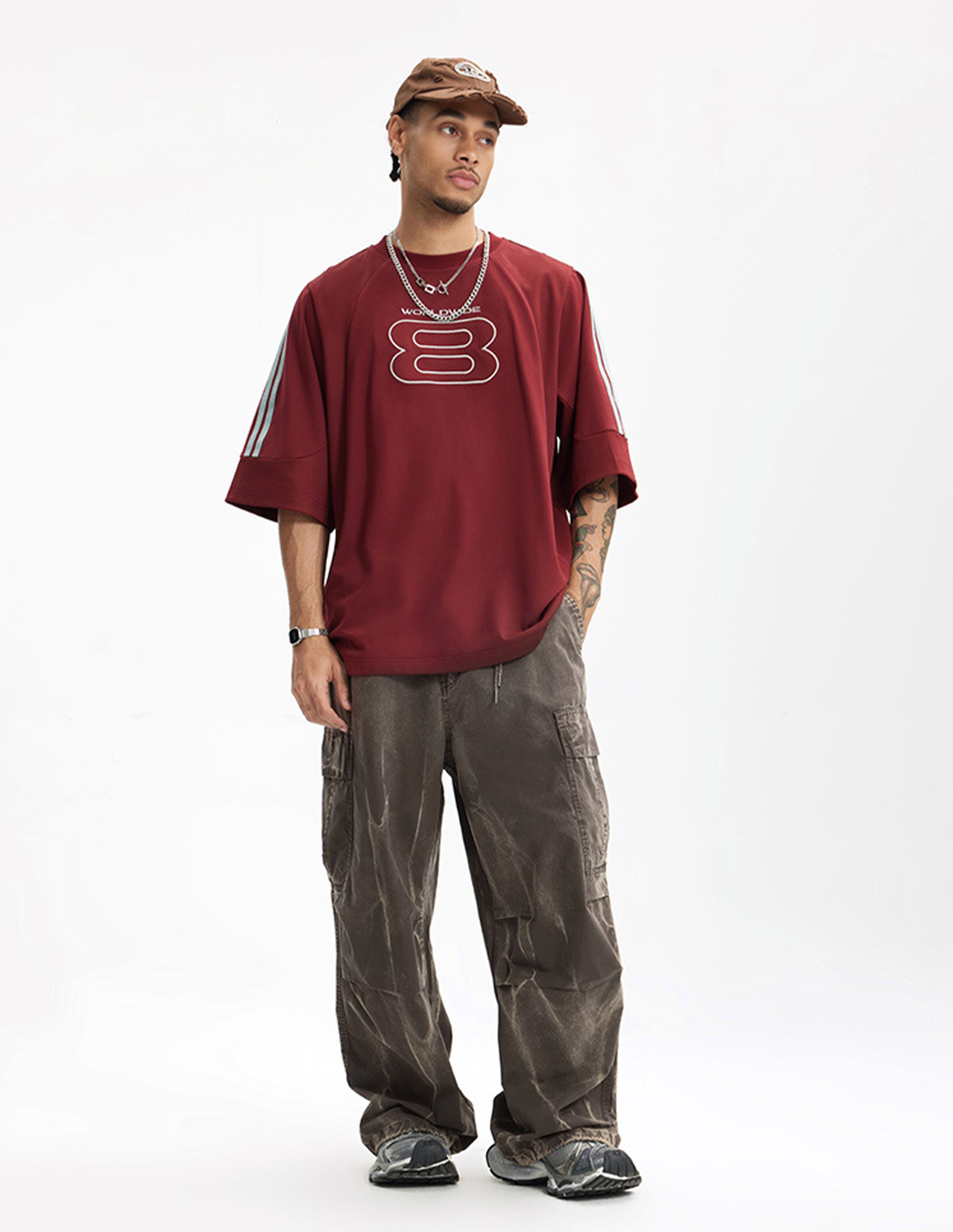 BAKYARDER Vintage Wall Texture Wash Cargo Pants