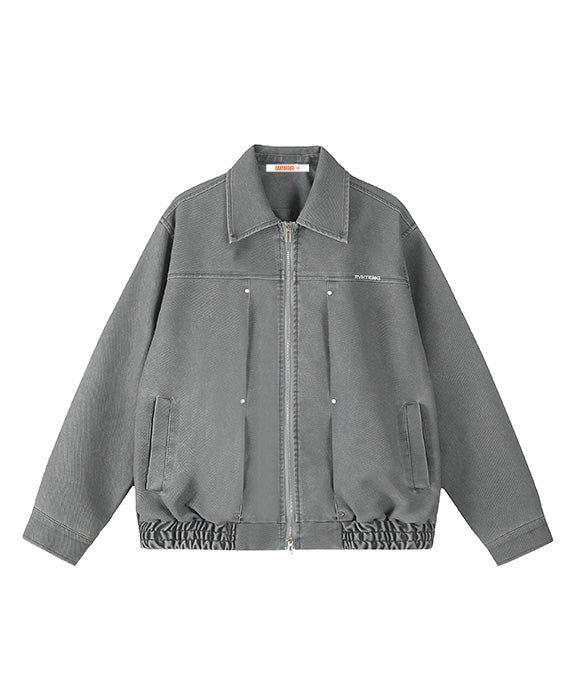 BAKYARDER Vintage Studded Collar Work Jacket