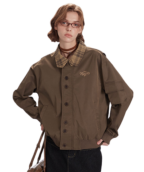 BAKYARDER Vintage Turn-Down Collar Jacket