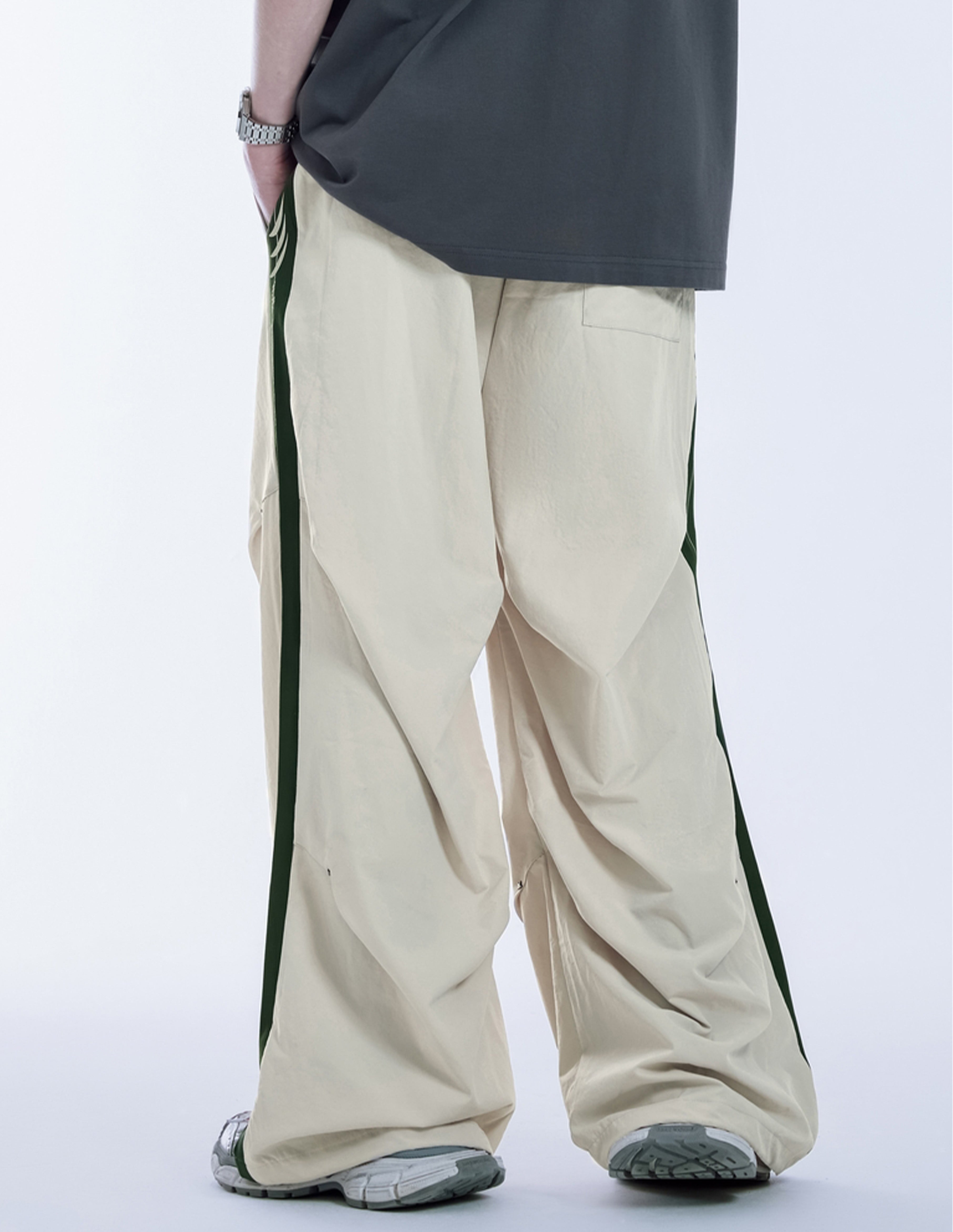 BAKYARDER Vintage Pleated Sport Drawstring Pants
