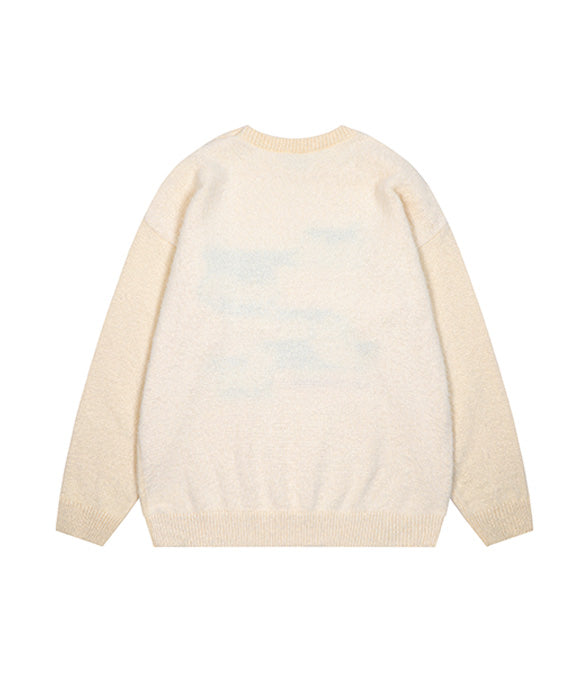 BAKYARDER Vintage Cat Jacquard Sweater